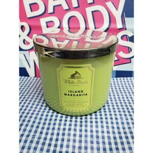 BBW Island Margarita Yellow Shiny Jar Large 3 Wick Candle Home Fragrance